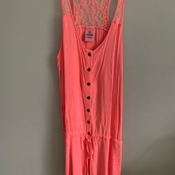 Victoria’s Secret—PINK bright coral pink romper - Picture 1 of 1